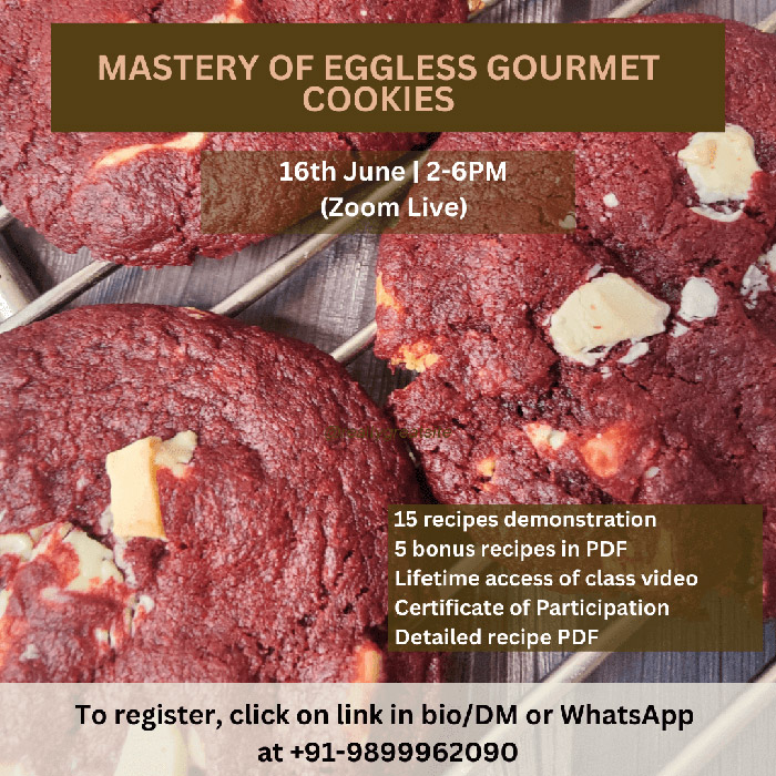 Mastery of Eggless Gourmet Cookies (Recorded)